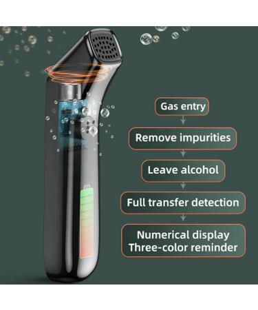 Portable Alcohol Tester with 3 Status Lights - Professional, Accurate, and Hygienic Breathalyzer for Traffic Control - Buy Online on SooperMarket.com