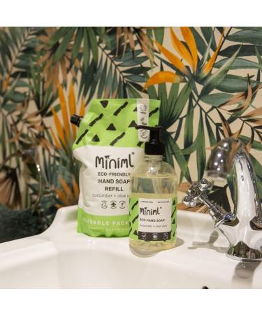 Miniml Hand Soap Wash Liquid 1L Refill - Cucumber & Aloe Vera Infused Eco Friendly Hand Washing Liquid Gel for Soft and Sensitive Skin Care - 100% Vegan & Cruelty Free - Buy Online on SooperMarket.com