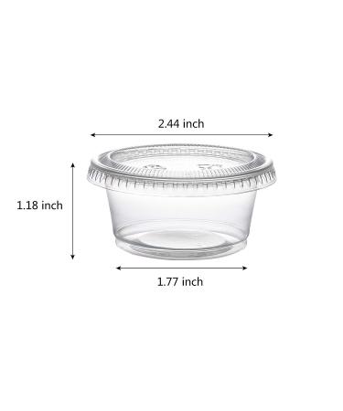 Disposable Plastic Portion Cups With Lids  Souffle Cups  Jello Shot Cups  Meal Prep Containers 200 Sets - 2 oz. - Buy Online on SooperMarket.com