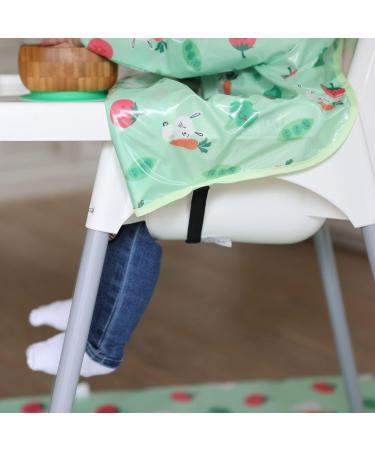 Bibetta Wipeezee Premium Waterproof Coverall Bib for Baby | Eco Friendly Durable Bib for Highchair Feeding | Bunny & Veg Design | 6m+ Boy/Girl - Buy Online on SooperMarket.com