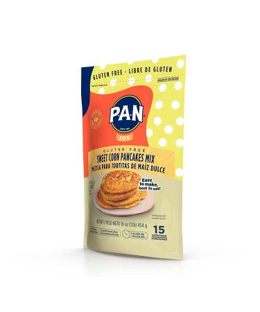 P.A.N Sweet Corn Pancakes Mix - Gluten Free, Easy to Prepare - 1 lb - Buy Online on SooperMarket.com