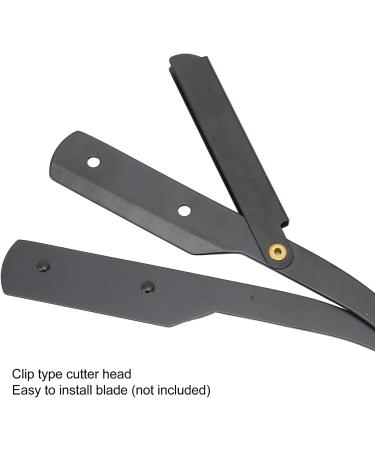 Foldable Manual Razor - Professional Straight Edge Razor with Acrylic Handle Stainless Steel Portable & Safe for Home Salon & Hairdresser - Buy Online on SooperMarket.com