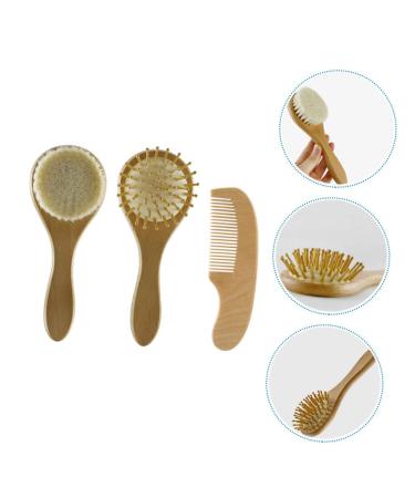 PLAFOPE 1 Set Baby Hair Brush and Hair Dryer Set with Scalp Massage and Wood Comb - Newborn and Baby Hair Care Essentials - Buy Online on SooperMarket.com