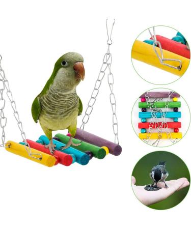 Yorgewd 8-Pack Bird Toys Parrots Cage Toys Hanging Swing Shredding Chewing Perches Parrot Toy Parrot Bite Toy for Budgie Cockatiels Conures Finches Small Parakeets - Buy Online on SooperMarket.com