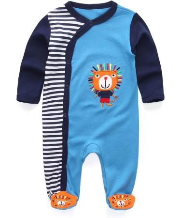 MAMIMAKA Baby Rompers Pajamas Cotton Jumpsuit Set - 3-6 Months (Three Pieces) - Buy Online on SooperMarket.com