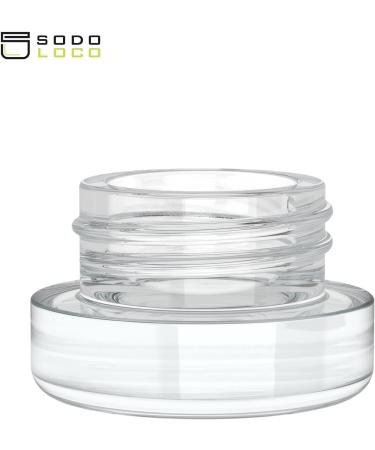200 Pack 5ml Thick Clear Glass Containers with Black Child Resistant Lids for Oil  Lip Balm  Wax  Cosmetics - Buy Online on SooperMarket.com