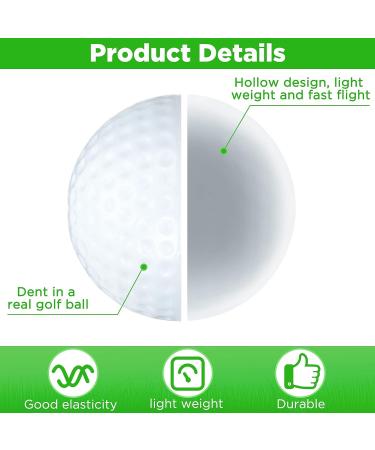 120 Pcs Plastic Golf Balls for Indoor Outdoor Training with Mesh Bags - White - Buy Online on SooperMarket.com