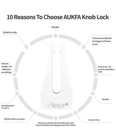 Gas Stove Baby Proof Knobs Locks - Aukfa Child Proofing Oven Knob Lock (6 Pack, White) - Buy Online on SooperMarket.com