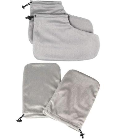 FRCOLOR Paraffin Wax Glove Booties & Mittens - 2 Pairs Grey - Buy Online on SooperMarket.com