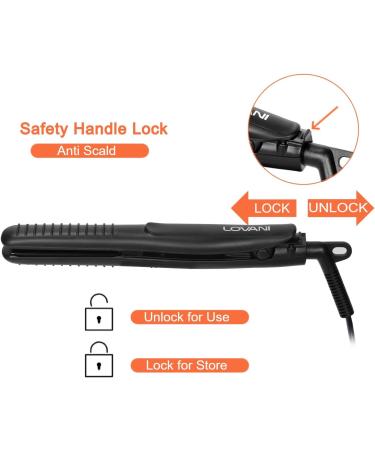 LOVANI Mini Flat Iron - Nano Titanium, Dual Voltage, 0.5 Inch Hair Straightener + Heat Resistant Travel Bag - Buy Online on SooperMarket.com