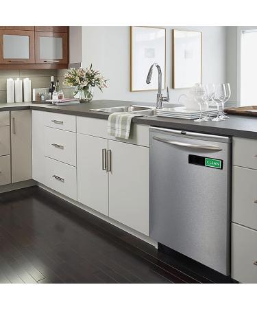 Evvmnaks 2 x Magnetic Dishwasher Clean Dirty Panel with ABS Shutter Only Changes When You Push It Scratch-Resistant Protection for Dirty Clean Dishes - Buy Online on SooperMarket.com