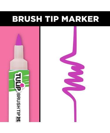 Tulip Permanent Neon Fabric Brush Tip Markers - Set of 10 - Buy Online on SooperMarket.com