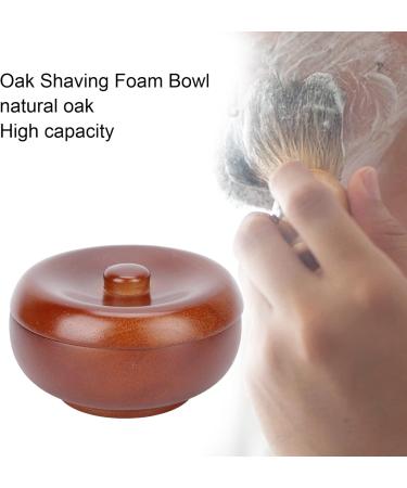 Plplaaoo Wooden Shaving Soap Bowl for Men - Artisan Shaving Shell with Lid | Premium Shaving Accessories for Soap & Cream - Buy Online on SooperMarket.com