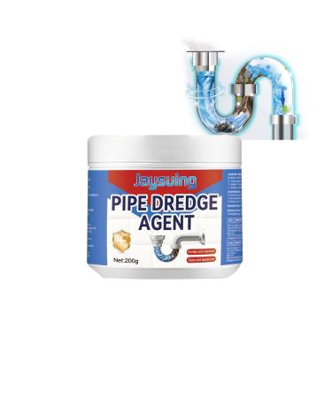Powerful Pipe Dredge Agent Pipe Dredge Deodorant Sink Drain Cleaner Toilet Pipe Dredging Agent Kitchen Dredging Deodorant Clogged Channel Agent 200g (1pc)