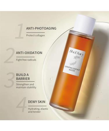 250ml Ginseng Essence Toner - Ginseng Face Toner to Nourish Ginseng Essence Water Ginseng Anti-Wrinkle Care Shrink Pore Ginseng Essence Toner Smooth and Plumped Skin for All Skin Type - Buy Online on SooperMarket.com