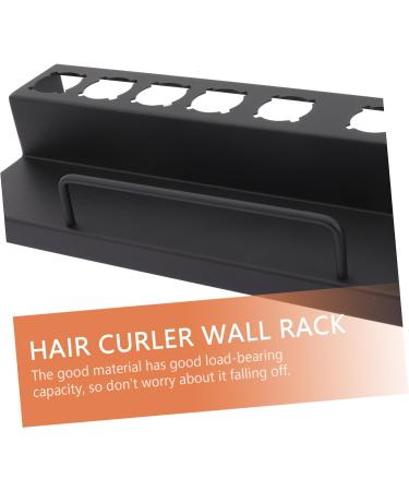HAPINARY Curling Iron Rack Curler Wall Rack Salon Curlers Holder Blow Dryer Stand Stainless Steel Black - Buy Online on SooperMarket.com