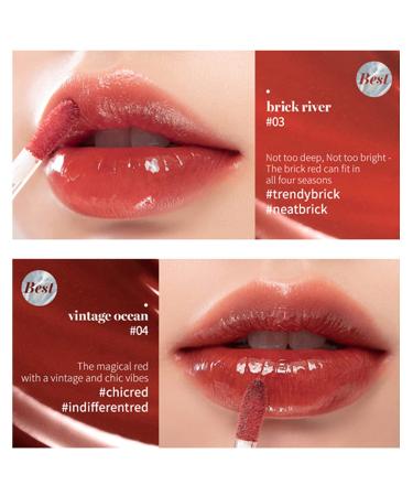 rom&nd Glasting Water Tint No.03 BRICK RIVER - Vivid Color & High Shine Lip Tint | Long-lasting & Moisturizing K-beauty Gloss for Natural Beauty - 4g/0.14oz - Buy Online on SooperMarket.com