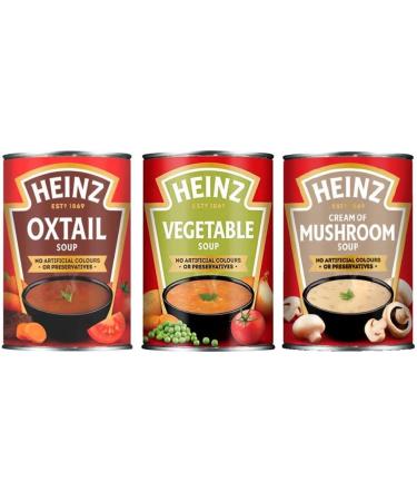 Heinz Soup Bundle - Contains 9 Different Soups Chicken Lentil Minestrone Tomato Oxtail Vegetable Mushroom Chicken Noodle Soup and Carrot and Corriander. (400g) - Buy Online on SooperMarket.com