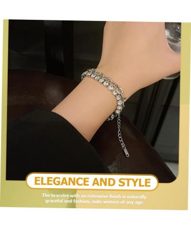 PACKOVE 5pcs Rhinestone Bracelet Charm Bracelets Beaded Jewelry Bracelet for Charms Chain Bracelet Wrist Bracelet Layering Bracelets Girls Bracelet The Chain Wrist Chain Miss Rhinestones - Buy Online on SooperMarket.com