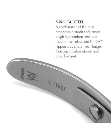 Here are a few options for the Meta Title:1. GERMANIKURE Tower Point Cuticle Trimmer - Half Jaw Nipper - Made in Germany - FINOX Stainless Steel - Manicure Tool2. GERMANIKURE Cuticle Trimmer - Half Jaw Nipper - Ethically Made in Germany - FINOX Stainless  - Buy Online on SooperMarket.com