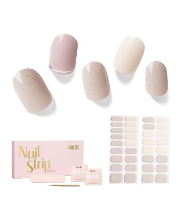 NAILOG Semi Cured Gel Nail Strips 34 pcs Salon-Quality Gel Nail Stickers Long Lasting Nail Wraps for Women with Soft Gel Finish Animal Print Isabelle