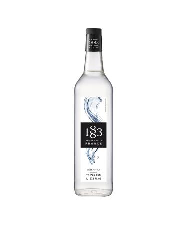 1883 Maison Routin Premium Triple Sec Flavoured Syrup for Cocktails & Mocktails Glass 1L Triple Sec 1 l (Pack of 1)