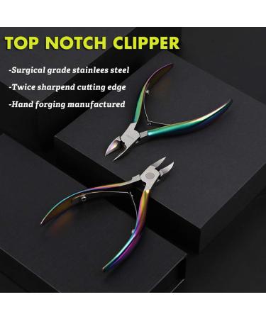 BEZOX Portable Nail Clipper - Surgical Stainless Steel Toenail Clippers for Thick Nails - Rainbow Finish - Buy Online on SooperMarket.com