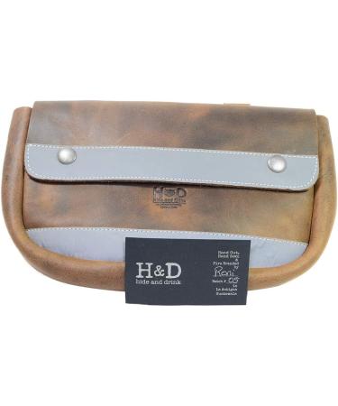 Hide & Drink Durable Leather Reflective Bike Pannier - Bourbon Brown - Buy Online on SooperMarket.com