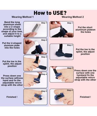 Abnaok Toe Splint - Toe Straightener for Hammer Toe | Toe Wrap Support for Crooked Toes - Buy Online on SooperMarket.com