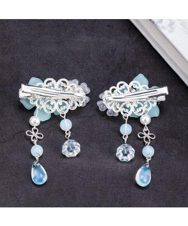 KALLORY 2 Pairs Children's Hair Accessories Tassel Hair Clip for Women Flower Hair Sticks Chinese Tassel Hairpin Vintage Hair Accessories Kids Headwear Bride Chinese Style Metal Japan - Buy Online on SooperMarket.com