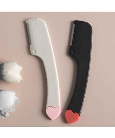 Eyebrow Razors - Multi-Purpose Dermaplaning Tools for Women | 2 Pack White | Trim Shape & Care - Buy Online on SooperMarket.com