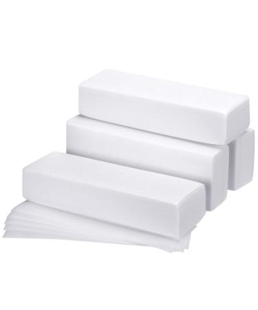 400 Pieces Wax Strips Non Woven Waxing Strip Hair Removal Wax Strips Facial and Body Hair Removal Waxing Strips Bikini Wax Strip Paper for Facial Body Skin Hair Removal (White)