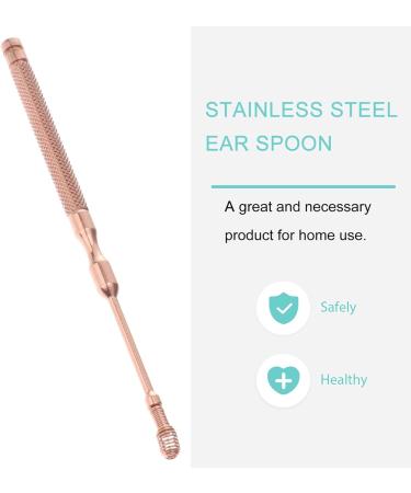 Stainless Steel Spring Ear Cleaner - Golden Ear Scope & Spoon for Household Ear Wax Removal - Buy Online on SooperMarket.com