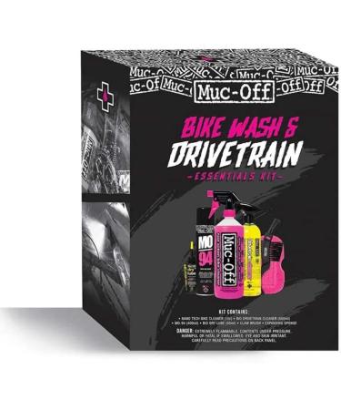 Muc-Off Bike Wash & Drivetrain Essentials Kit - Clean, Protect, and Lube Your Bicycle Drivetrain with Bike Cleaner and Lube - Buy Online on SooperMarket.com