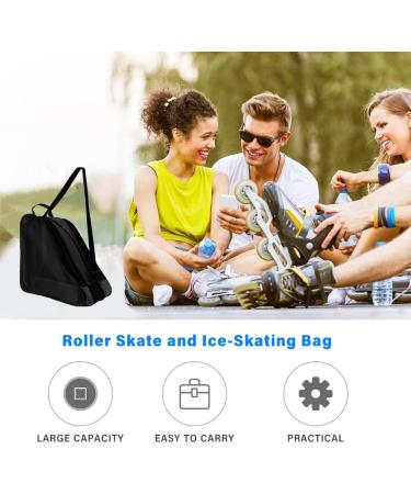 LINGFIRE Roller Skate Bag - Breathable Ice-Skating Shoulder Bag for Women Men, Oxford Cloth - Roller Skate Accessories (Black) - Buy Online on SooperMarket.com
