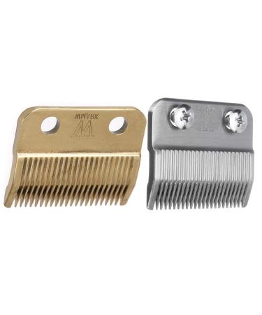 Lukasz 2Set Replace Cutter Head Metal Bottom Clipper Blade for Electric Shaver-Golden & Silver