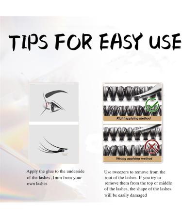 DIY Lash Extension Kit: 200pcs D Curl Volume Cluster Eyelashes with Lash Bond, Seal, and Tweezers - At-Home Individual Lash Extension Kit (40D) - Buy Online on SooperMarket.com