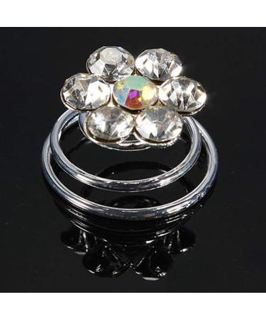 12pcs Clear Crystal Swirl Hair Twists Coils - Fashion Hair Pin Clips - Buy Online on SooperMarket.com