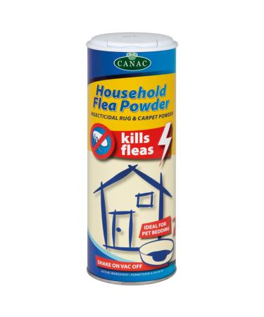 Canac Household Flea Powder 300g Insecticidal Rug & Carpet Powder Kills Fleas & Larvae Absorbs Bad Odours Covers up to 30sqm
