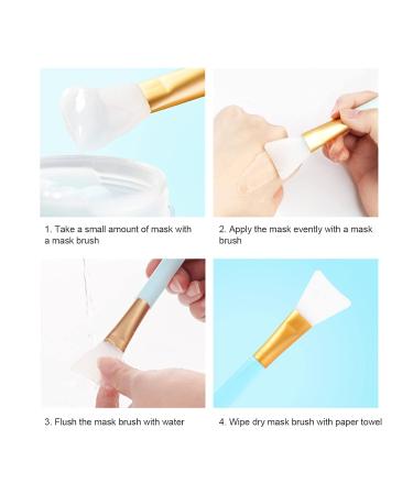 Soft Head Face Mask Brush | Silicone Mask Applicator for Foundation & Cream | Beauty Tool for Salon & Home Use - Blue - Buy Online on SooperMarket.com