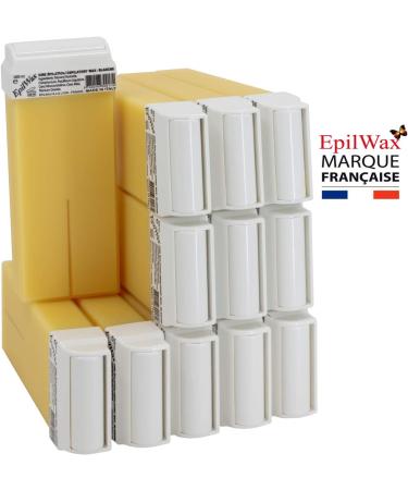 EpilWax Royal Depilatory Kit Complete with: Professional Wax Heater 12 Roll-On Wax 100 ml White 100 Depilatory Strips 1 Bottle of 250 ml After Wax Oil (Royal Series White 12) - Buy Online on SooperMarket.com