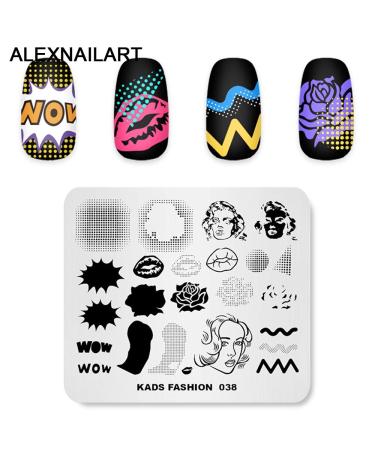 Nail Stamping Plate Set - 4 Piece Tree Unicorn Comic Patterns | DIY Nail Art Stamper & Scraper | International Shipping - Buy Online on SooperMarket.com