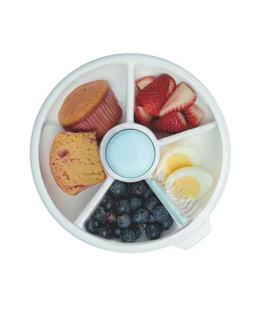 GoBe Kids Large Snack Spinner Bundle with Hand Strap and Sticker Sheet - Reusable Snack Container with 4 Compartment Dispenser & Sliding Door | BPA and PVC Free | Dishwasher Safe | No Spill Leakproof