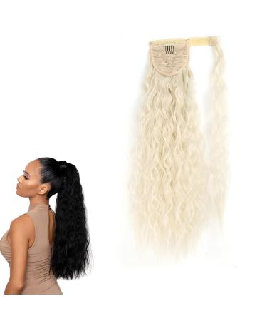 prinfantasy Long Wavy Ponytail Extensions Body Wavy Wrap Around Hair Ponytails Curly Clip in Synthetic Hairpieces for Women Girls GBMW072 GBMW072 22 inch