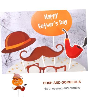 Warmhm 50 Pcs 10 Set Top Hat Father Glasses Cake Brown 10.6X8.5CM - Buy Online on SooperMarket.com