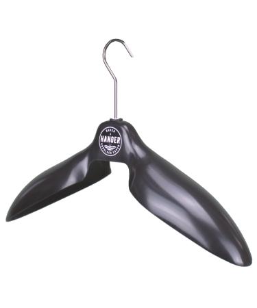 Scuba Drysuit Hanger 'Shoulder Saver' by BAKER HANGER - USA Made - Huge Hanger Holds Drysuits, Survival Gear, Ice Safety Suits, Race Suits, 6 Inch Hook (Black)