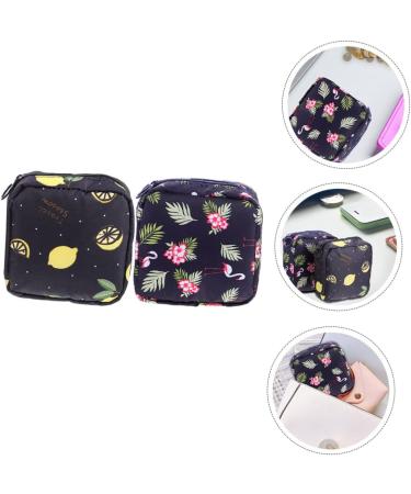 PLAFOPE 4pcs Sanitary Napkin Storage Bag Set - Portable Wash Bags for Travel and Purse - Zippered Canvas Mini Storage Bags - Buy Online on SooperMarket.com