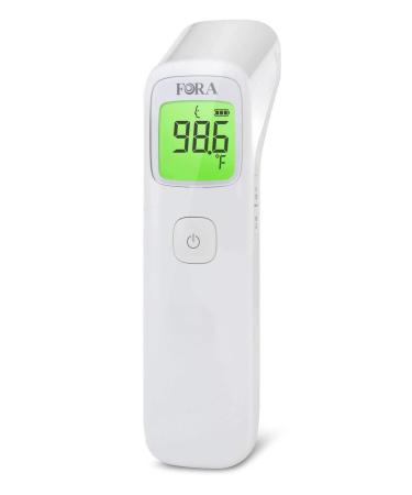 FORA IR42 Medical Grade Non-Contact Forehead Thermometer, Made in Taiwan. Fever Indicator for Baby and Adults. No Contact with LCD Display for Medical Offices, Hospitals