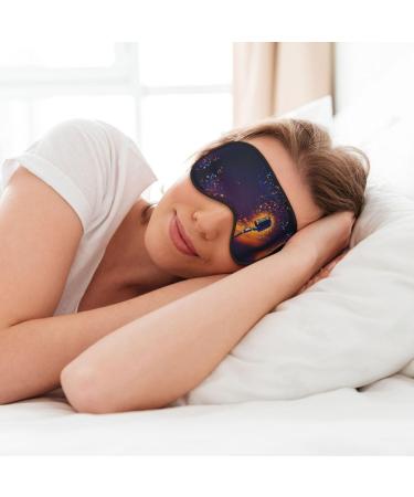 Microphone with Music Note Print Double-Sided Eye Mask Soft and Light Blocking for Enhancing Sleep Quality - Buy Online on SooperMarket.com