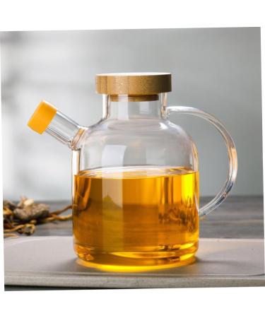 HOMSFOU Glass Terrarium Glass Oil Bottles Oil Pourer Vinegar Dispenser Cruet Bottle Glass Containers with Lids Olive Oil Cruet Seasoning Shakers with Lids Cooking Oil With Cover medium As Shown - Buy Online on SooperMarket.com
